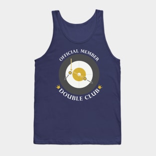 The "Double Club" - White Text Tank Top